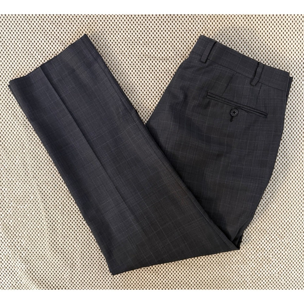 Lauren Ralph‎ Lauren Mens Classic Plaid Wool Blend Dress Pants Size 36 Short